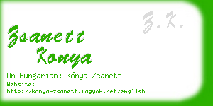 zsanett konya business card